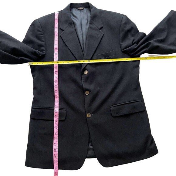 100% Cashmere Sport Coat Blazer Jacket Black Satel's San Antonio Made in USA - Picture 9 of 12
